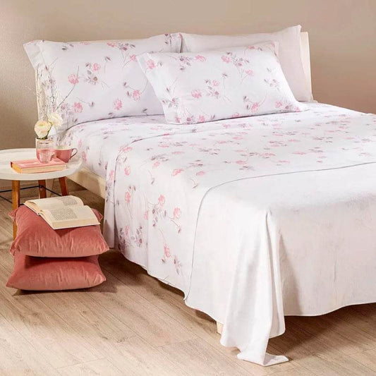 Lenzuola Stampato Biancheria Flores Cpl Caleffi - evabiancheria