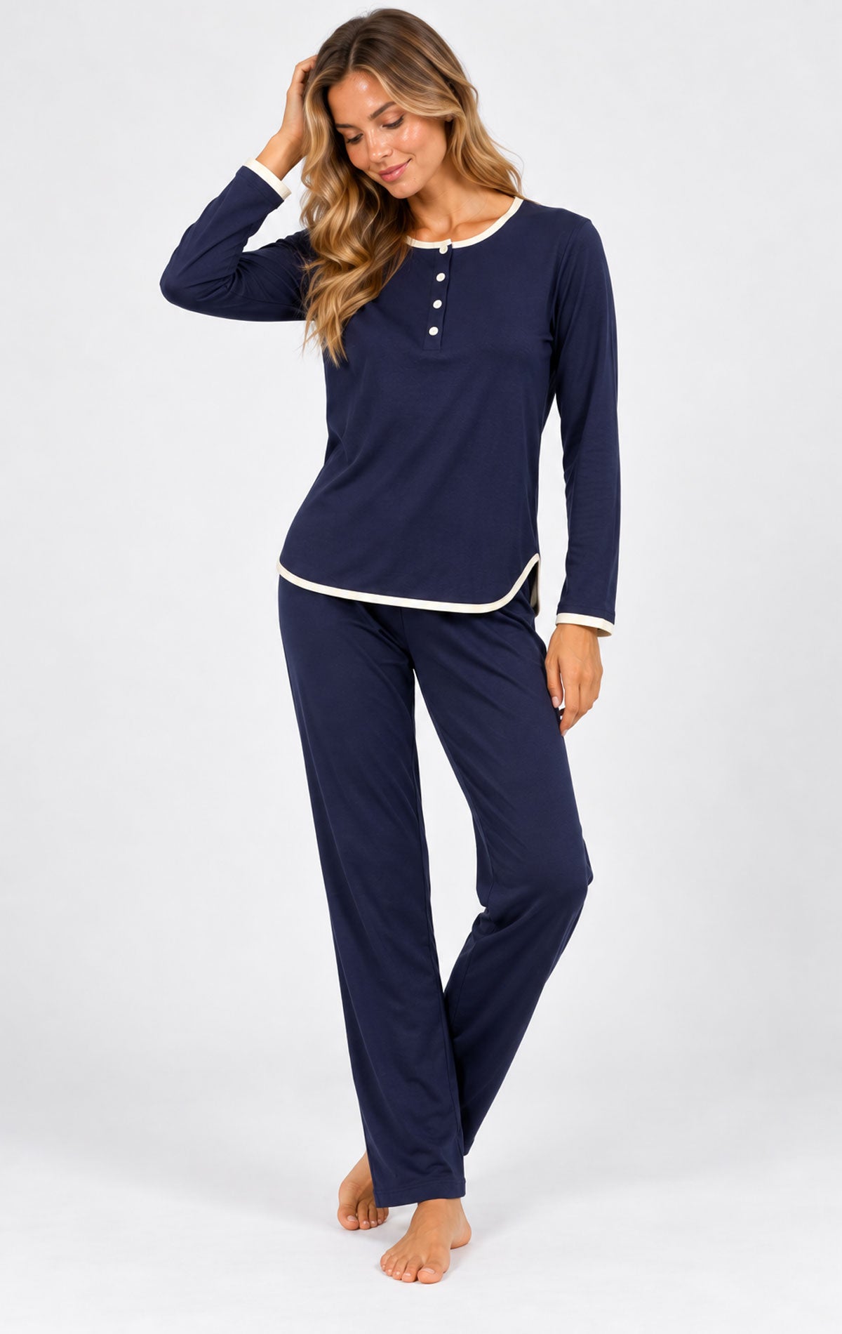 Pigiama Serafino Donna EI272 Fida