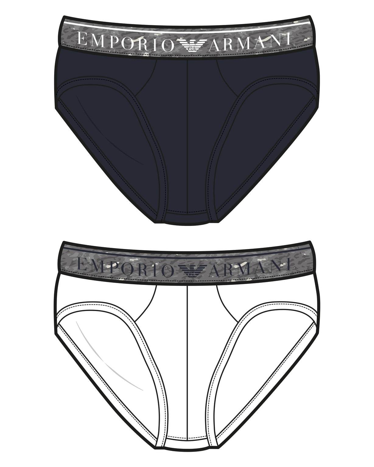 Slip Bi-pack Uomo AF10776 EM000251 Emporio Armani - evabiancheria