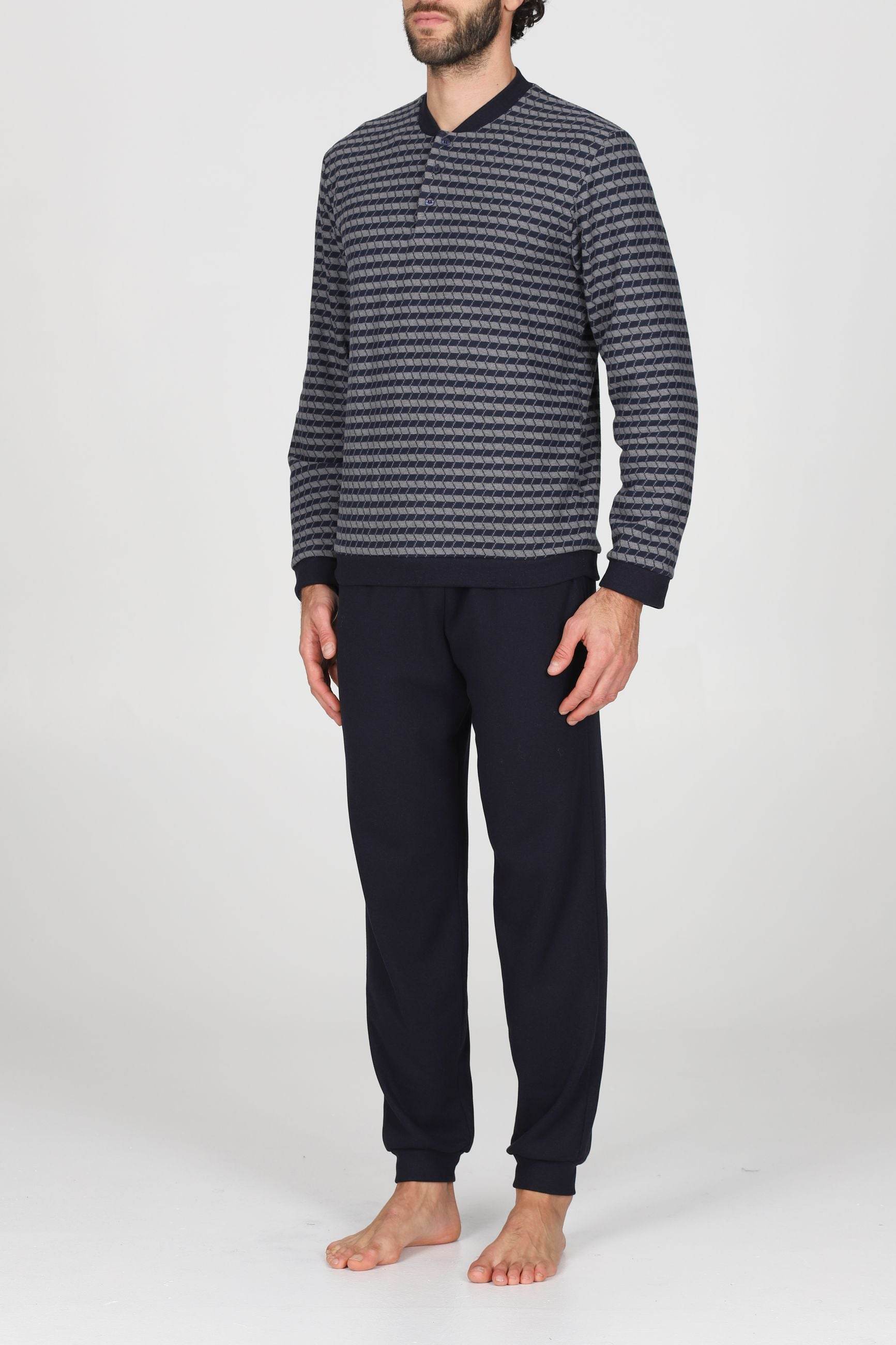 Pigiama Serafino Uomo Novara JAL443 Julipet - evabiancheria