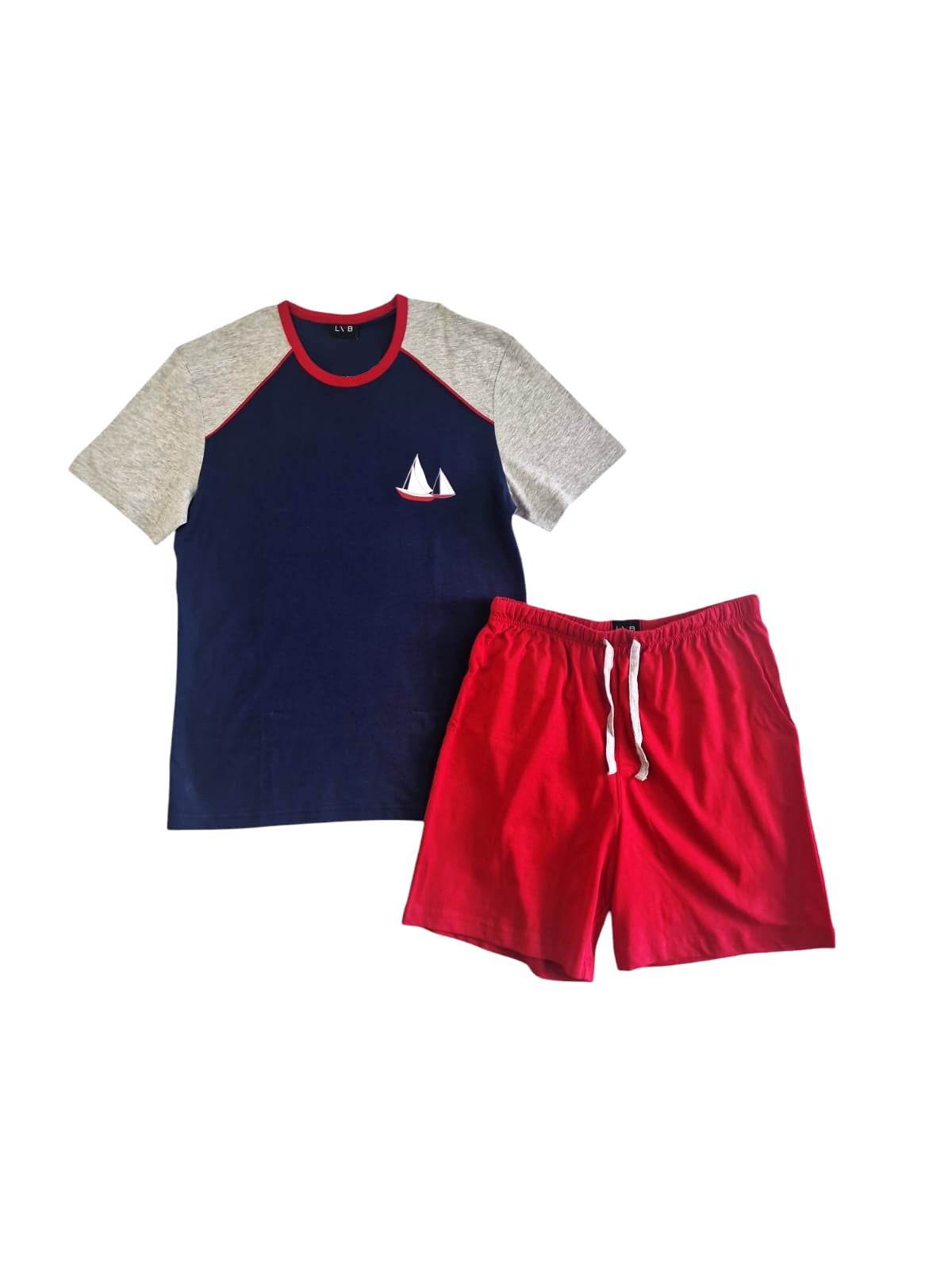 Pigiama corto Uomo L0DSP BLU Lovable - evabiancheria