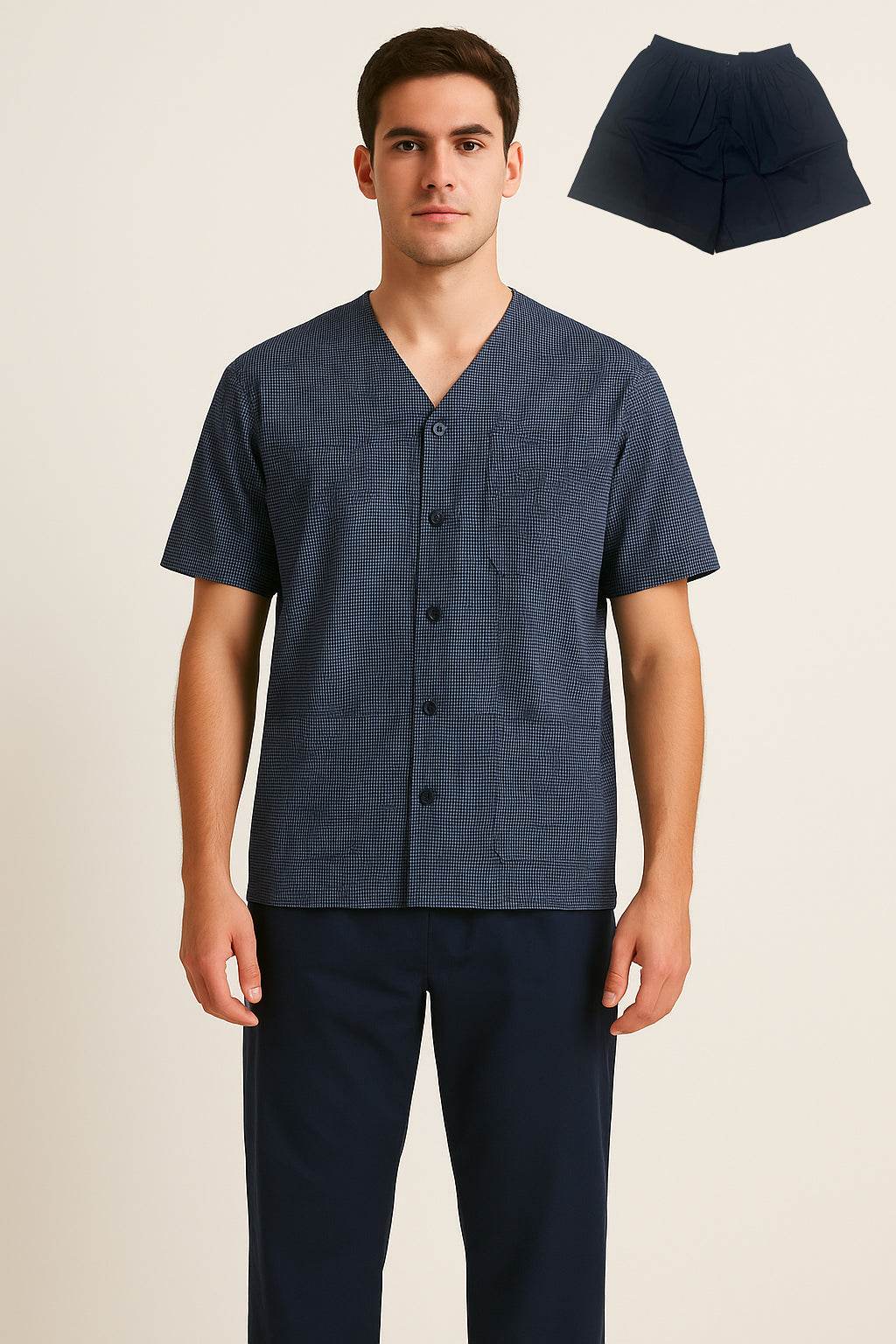 Pigiama 3 pezzi Uomo Narciso 3pz Crispo - evabiancheria