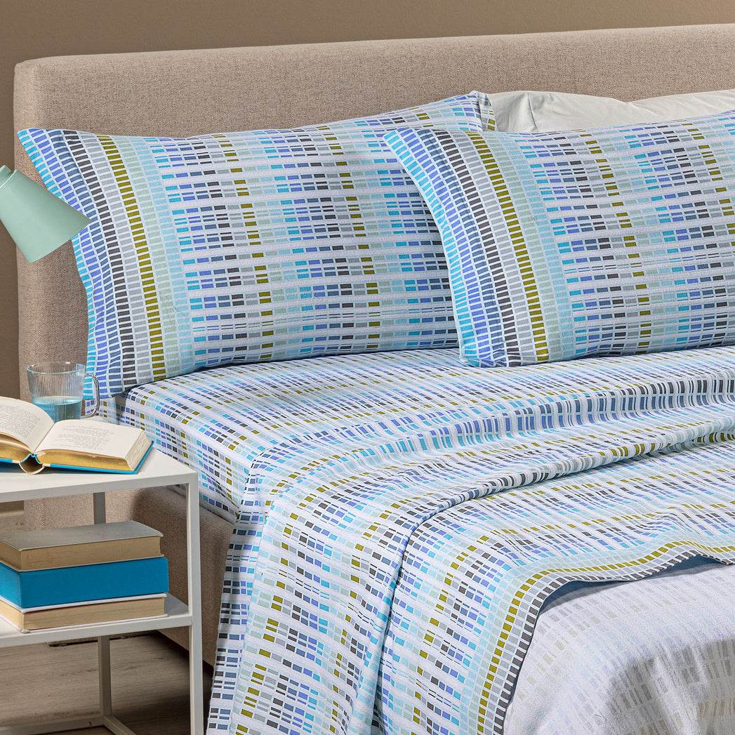 Lenzuola Tinta Unita Biancheria Norvegia cpl flan Caleffi - evabiancheria