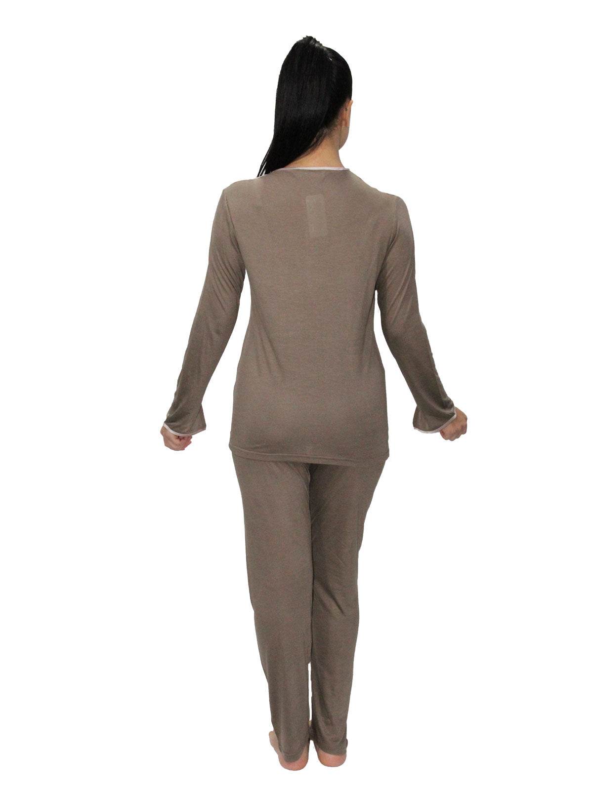 Pigiama Serafino Donna I24822 3 Prima Rosa - evabiancheria