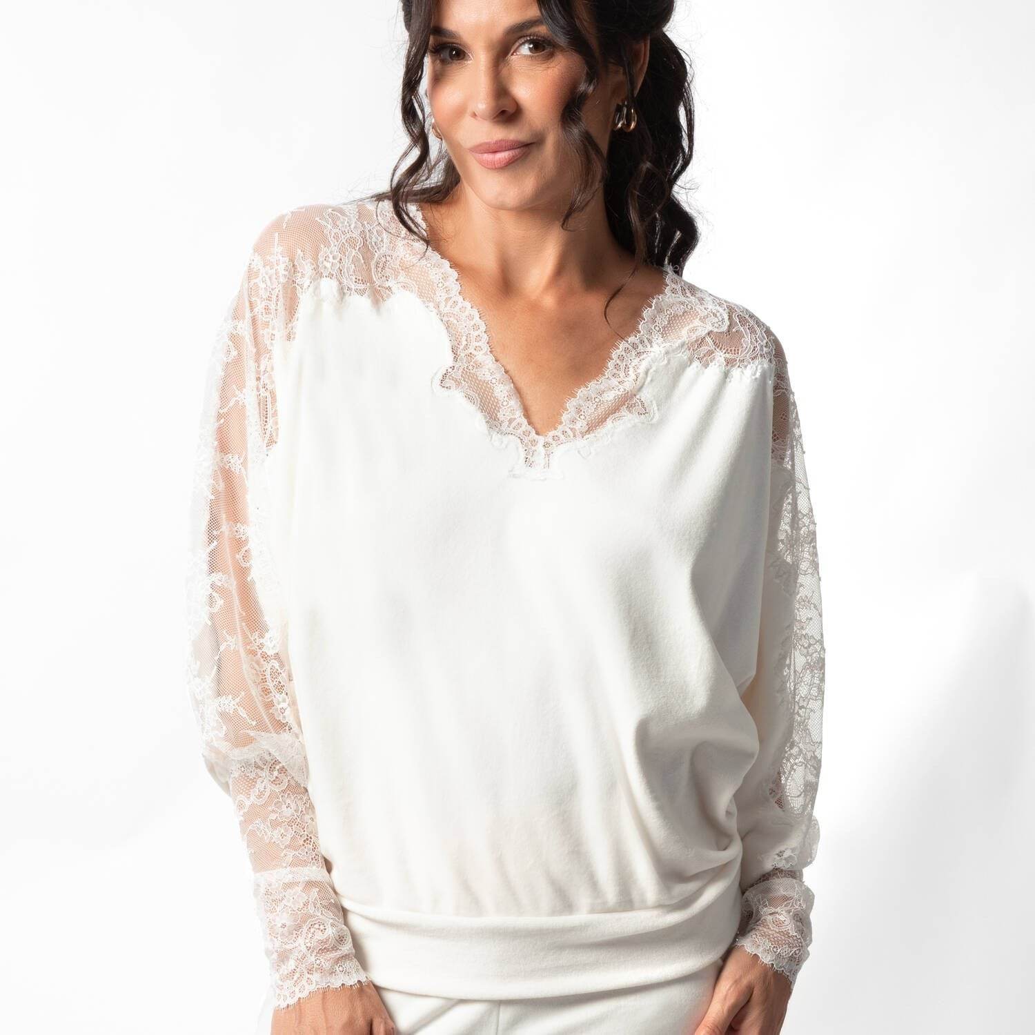 Pigiama scollo V Donna 5VIV5501 Marjolaine - evabiancheria