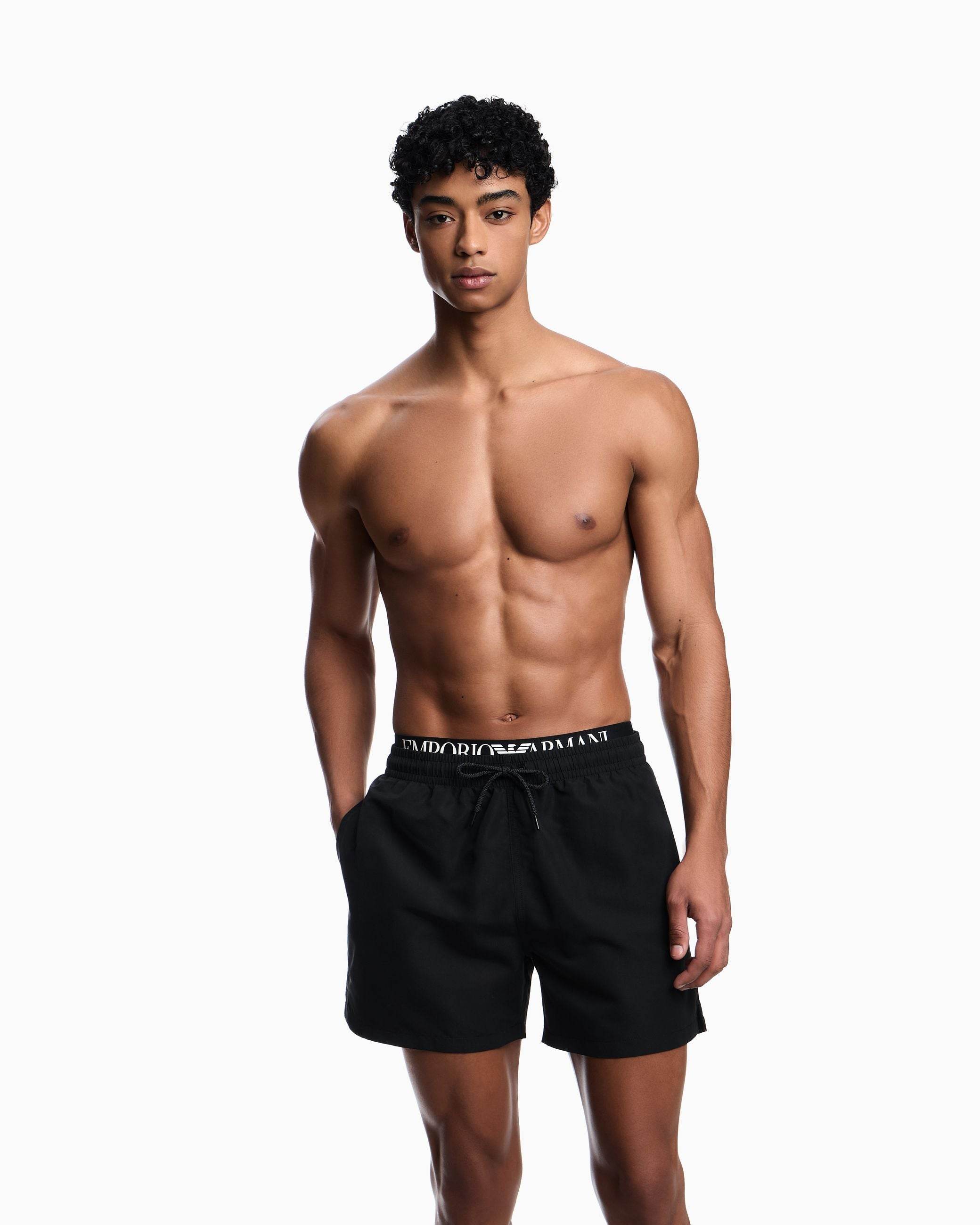Costume boxer Tinta Unita Uomo AF12329 EM000686 Emporio Armani - evabiancheria
