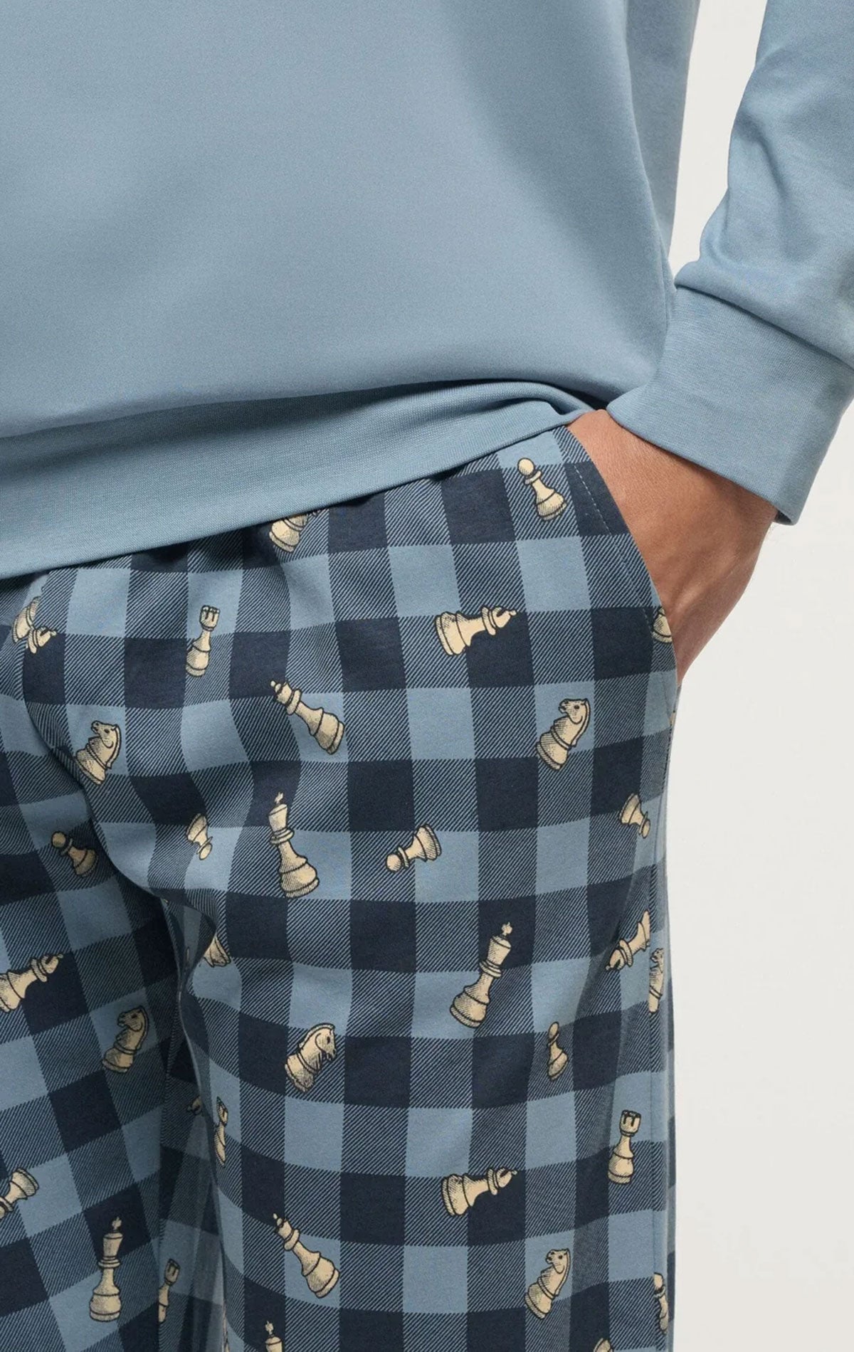 Pigiama Giro collo Uomo VPRT93429 Scacchi Perofil