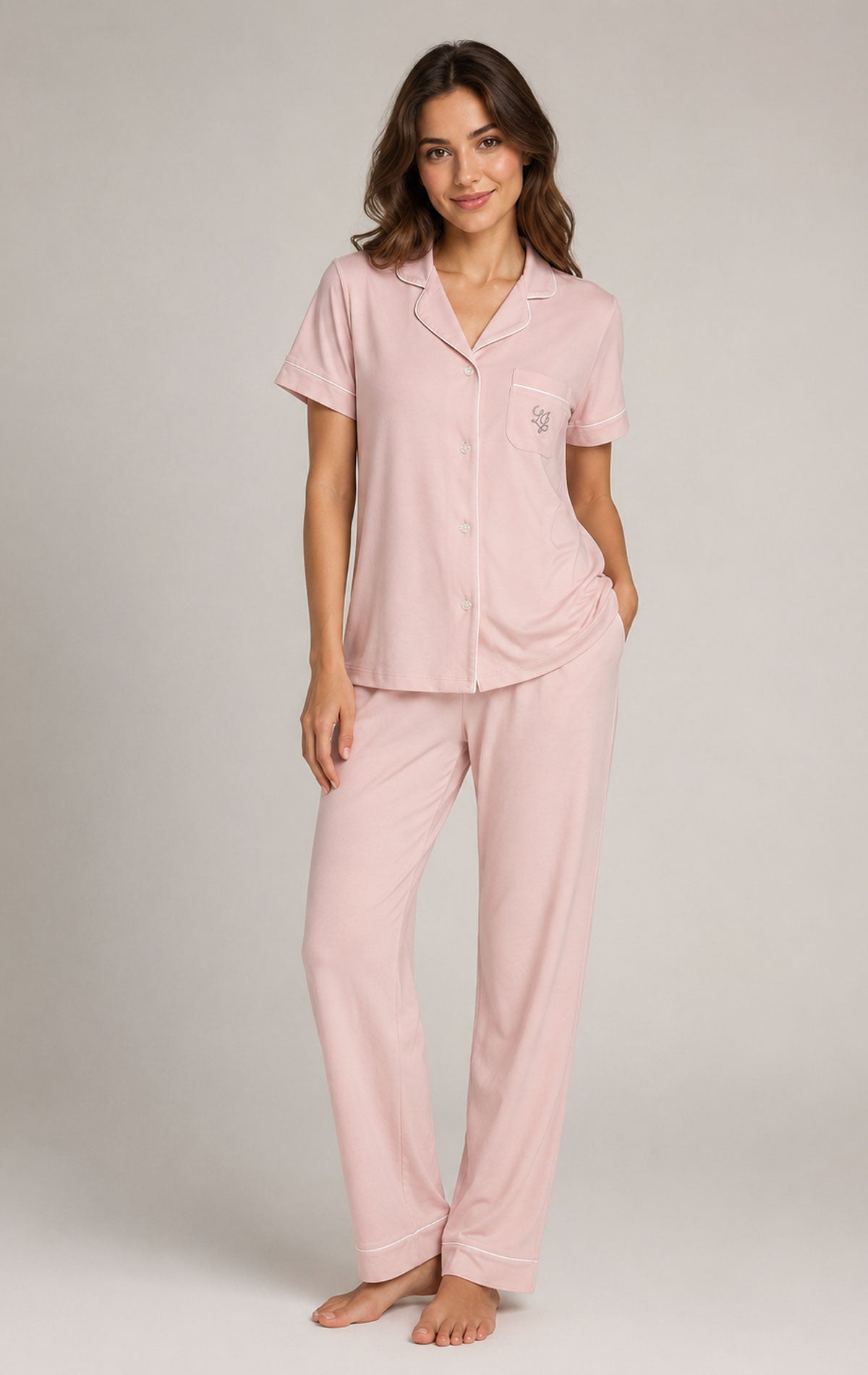 Pigiama Manica corta Panatalone lungo Donna DL0131 Pig Liu Jo Home