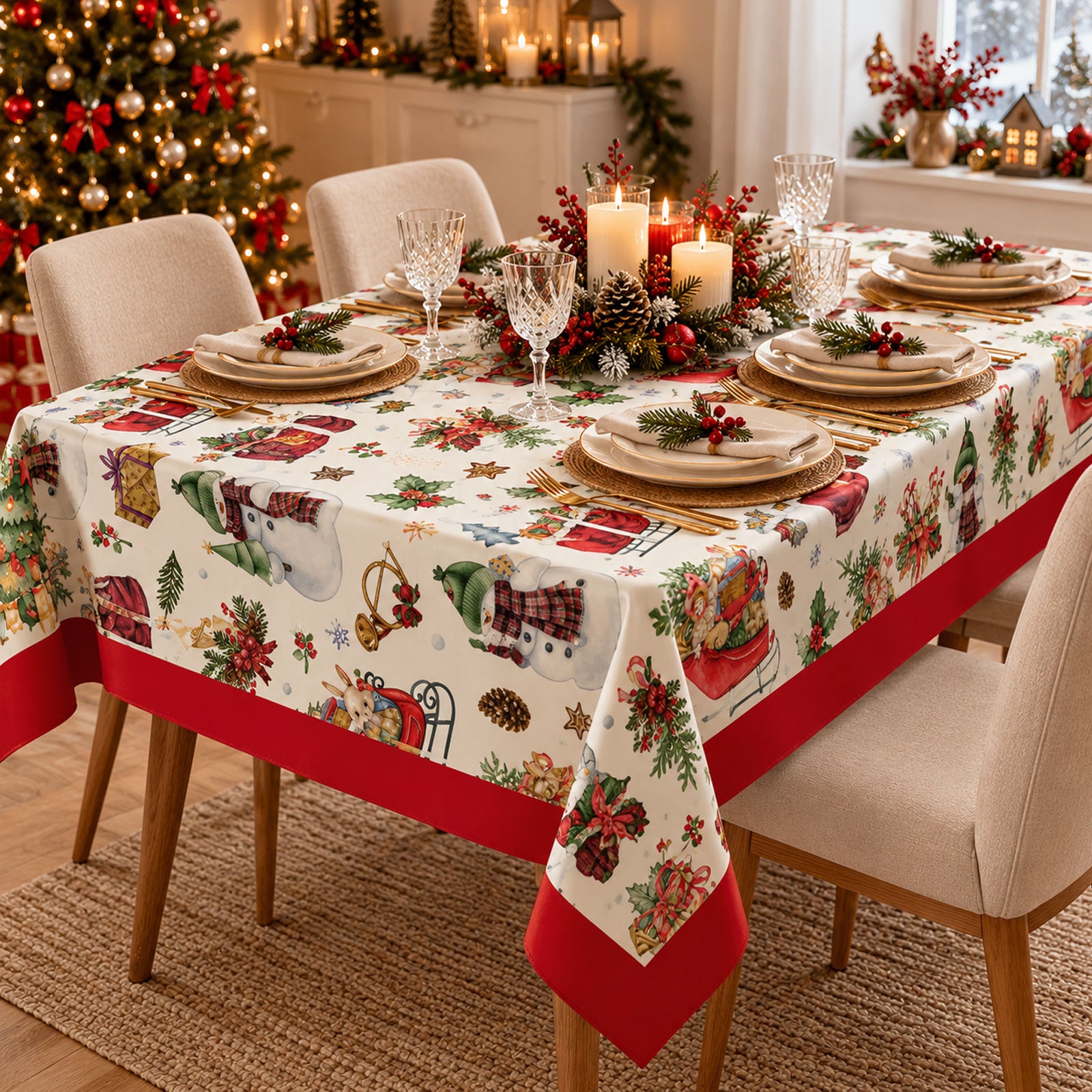 Tovaglia stampata natalizia Biancheria Christmas Dis 2 Tov Neith
