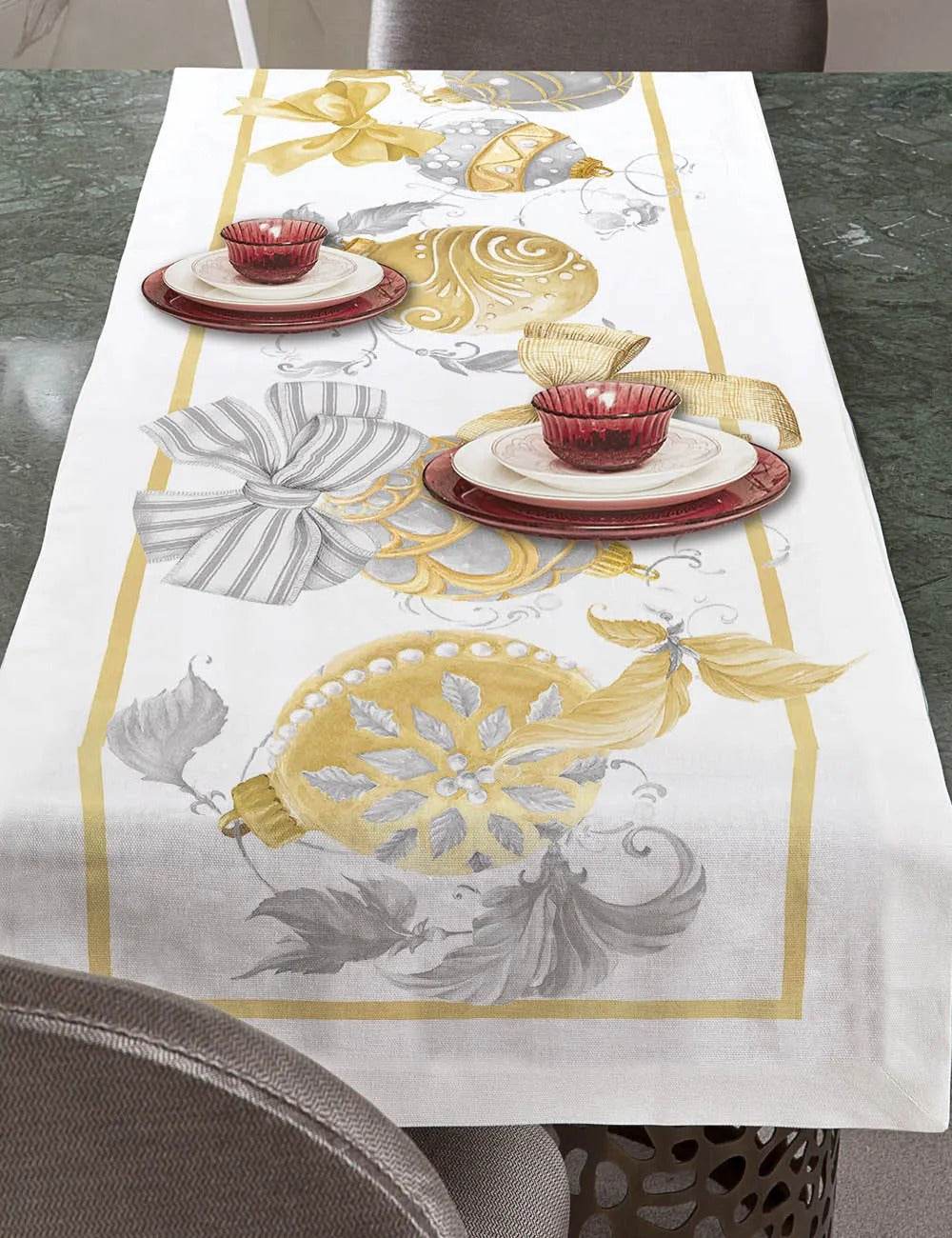 Runner Stampato Biancheria Gold Runner Tessitura Randi - evabiancheria