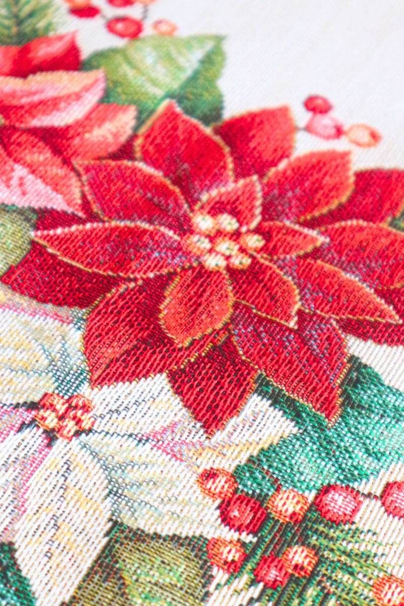 Runner 47x140 Natalizio Biancheria Fiocco Runner Nat Mae - evabiancheria