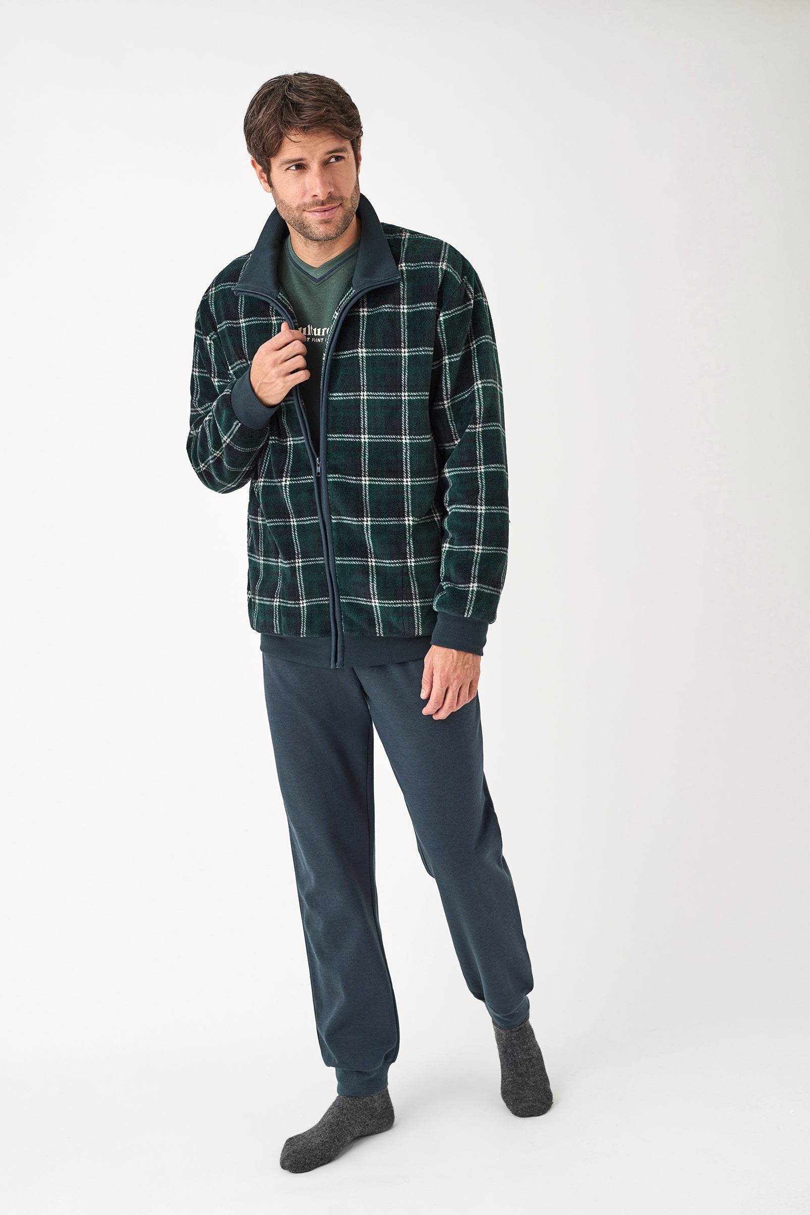 Completo pigiama Pigiama +Giacca Uomo H34673 Promise - evabiancheria