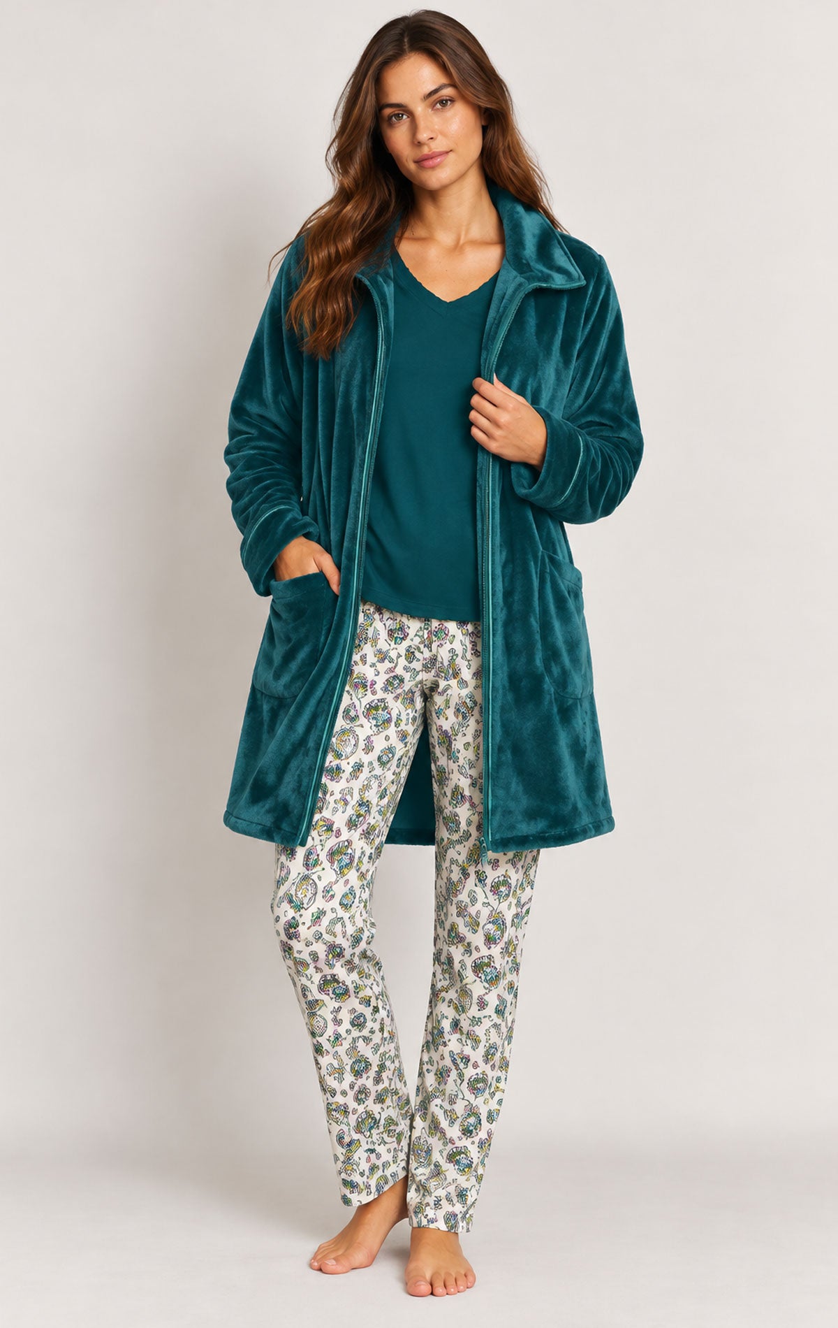 Completo pigiama Pigiama +Giacca Donna N21793 Promise