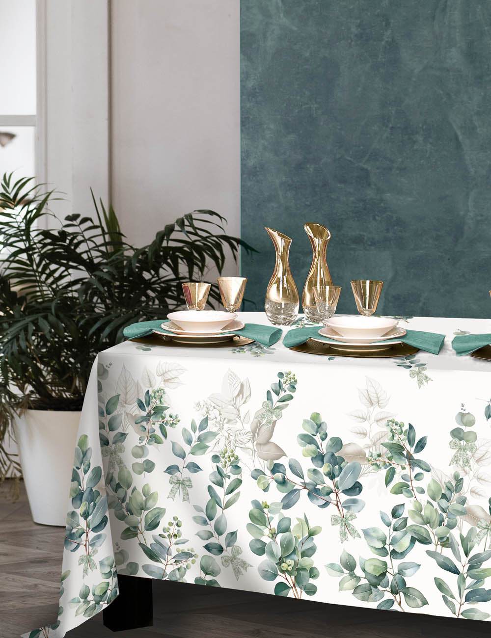Tovaglia Stampato Biancheria Laurel Tov Tessitura Randi - evabiancheria