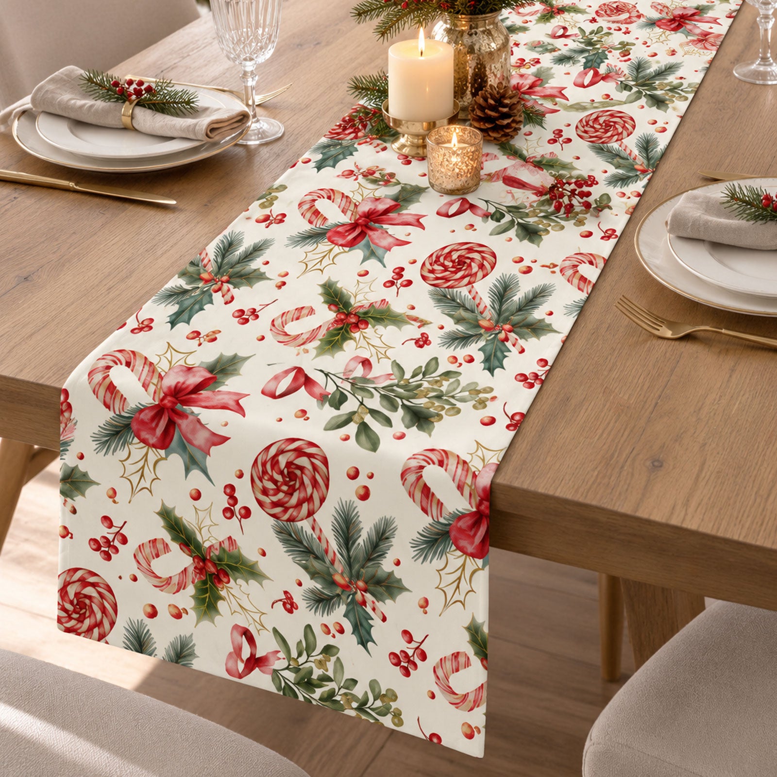 Runner stampato natalizio Biancheria Christmas Runner Dis1 Neith