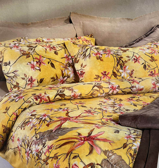 Lenzuola Stampato Biancheria Sauvage Flowers MIrabello - evabiancheria