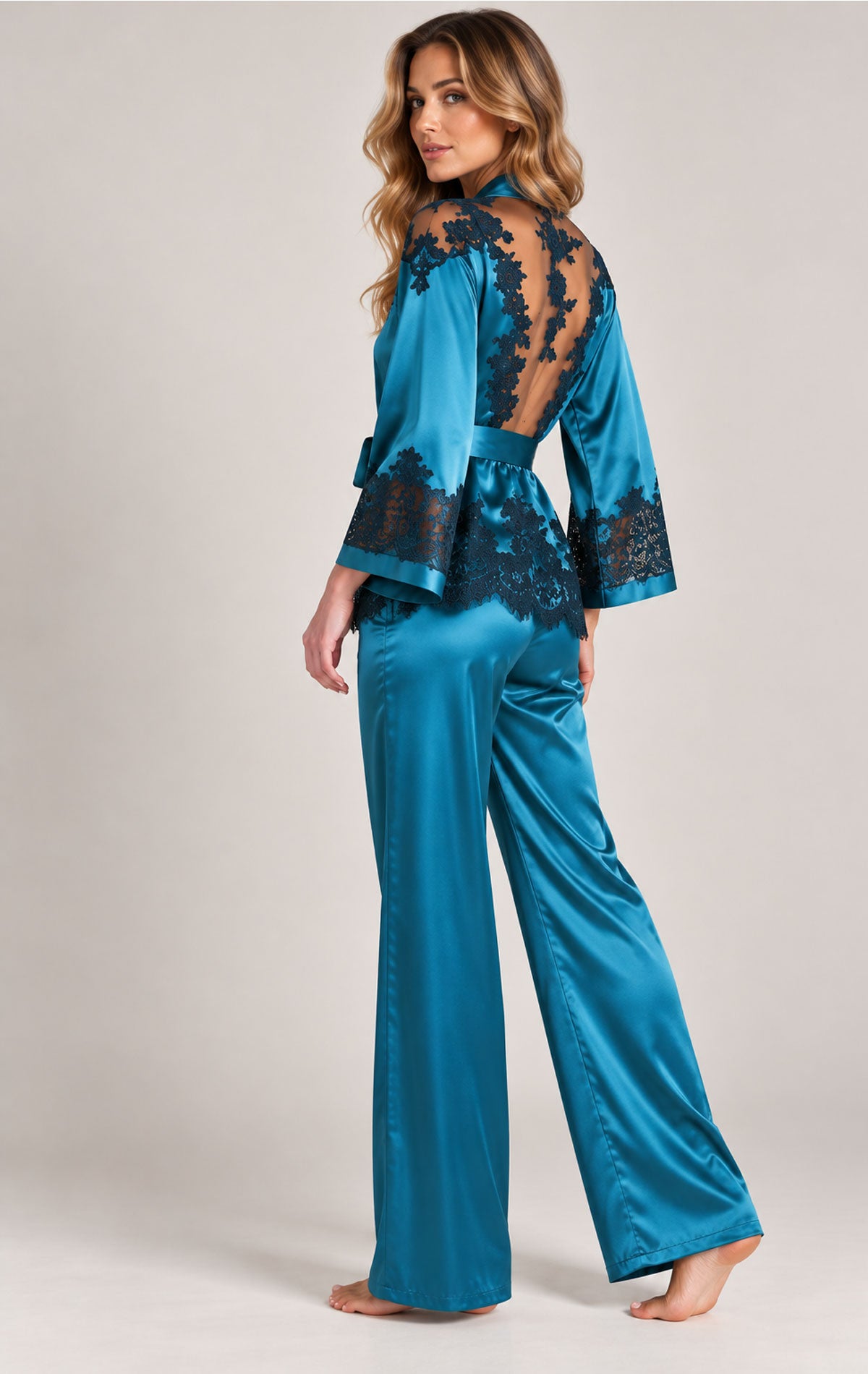 Pigiama con pizzo Donna 3DES5501 Marjolaine