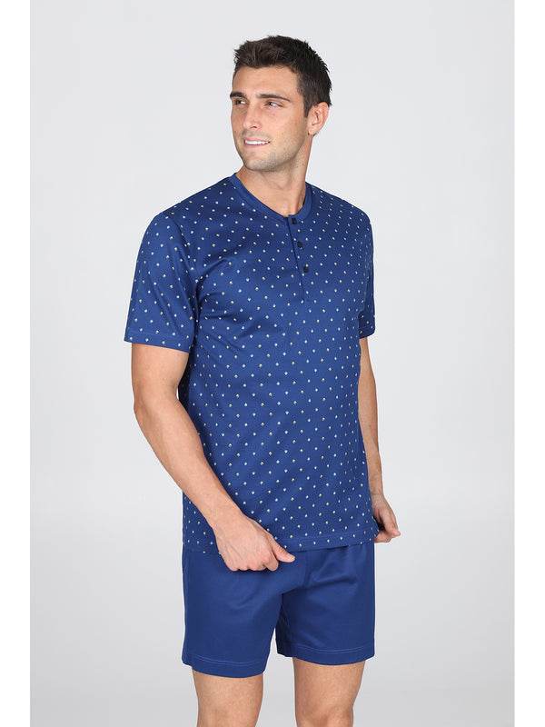 Pigiama corto Uomo Sappada Jac214 Rombi Julipet - evabiancheria