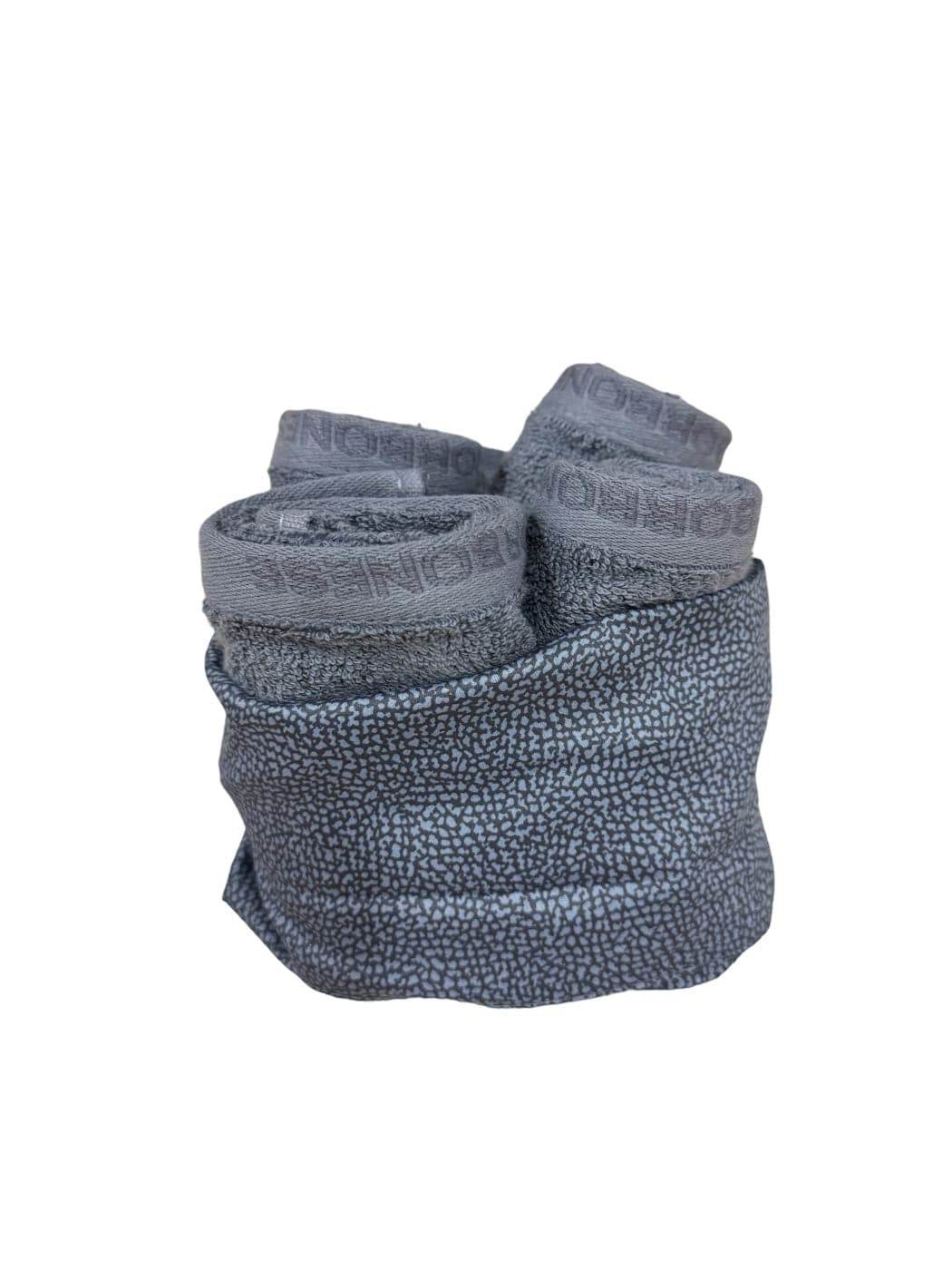 lavette 4 pezzi Biancheria Minimal Basket 4 lavette Borbonese - evabiancheria