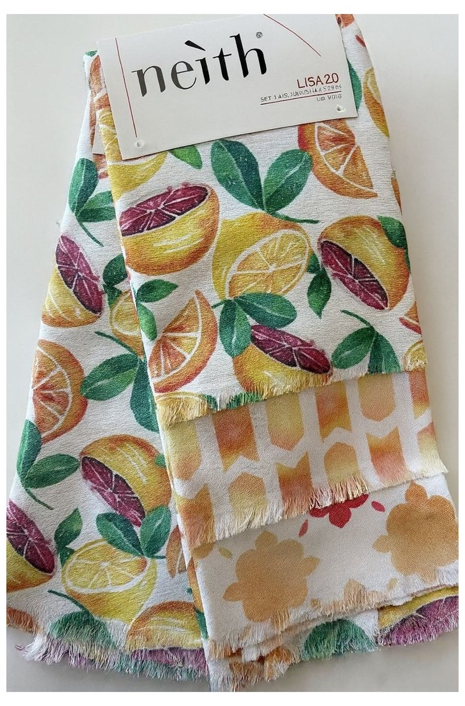 Strofinaccio Stampato Biancheria Lisa Strof set 3 Neith