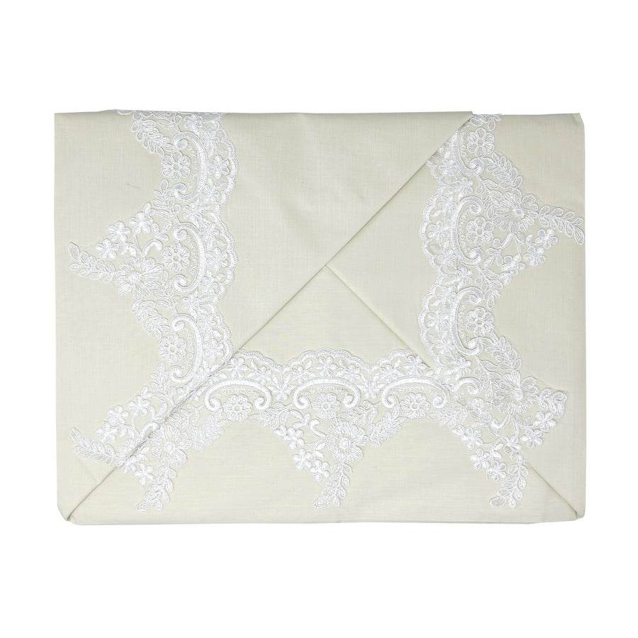 Lenzuola con pizzo Biancheria Rebrodè Cpl Carezze - evabiancheria