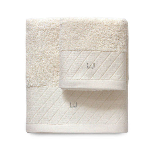 Asciugamani Coppia 1+1 Biancheria Diagonal LB788B Liu Jo Home - evabiancheria