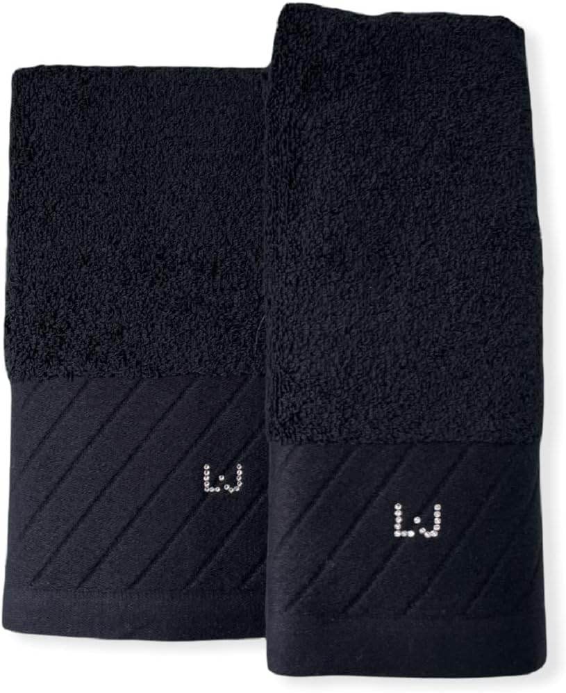 Asciugamani Coppia 1+1 Biancheria Diagonal LB788B Liu Jo Home - evabiancheria