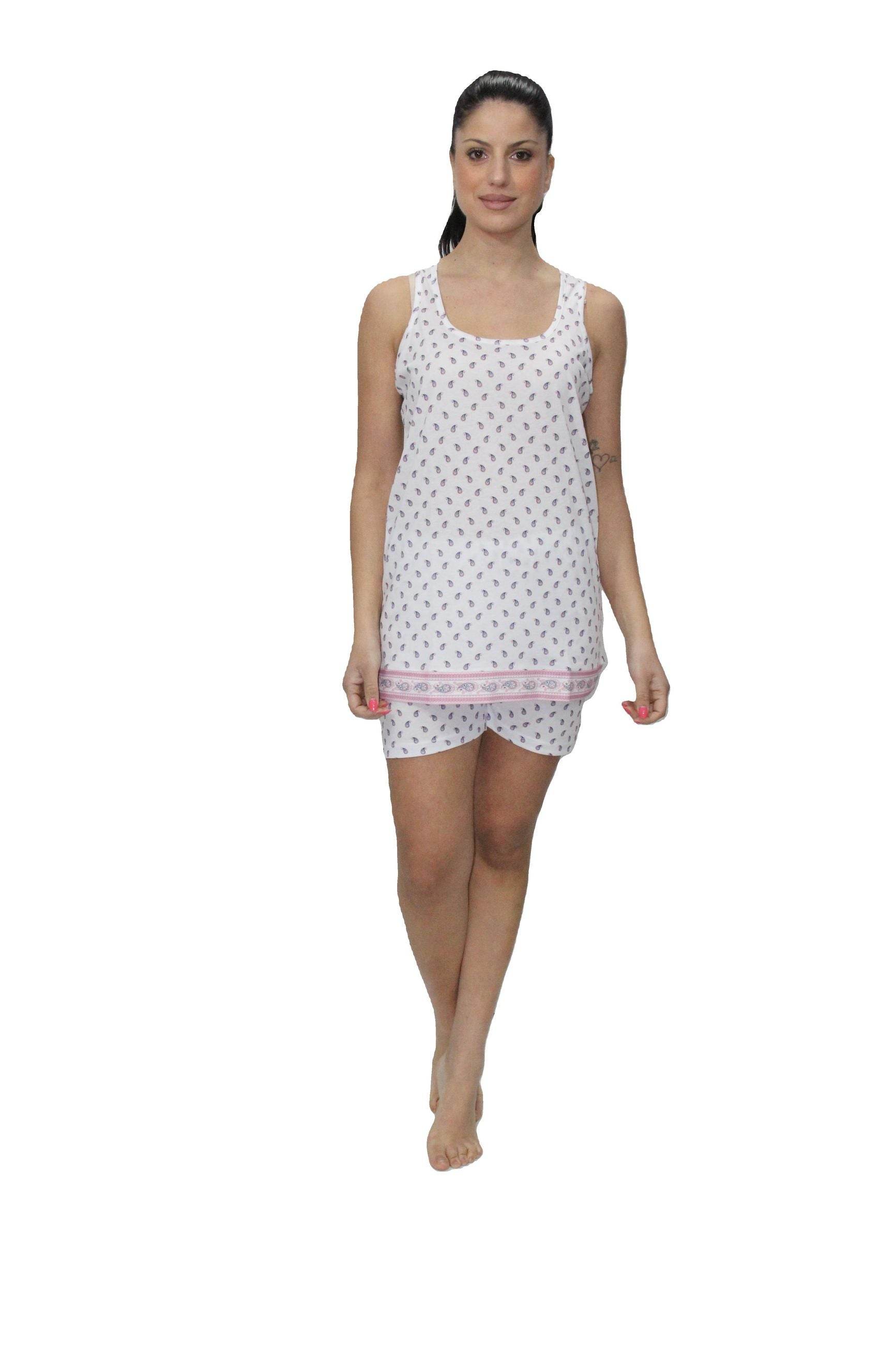 Pigiama corto Donna E2530 Fida - evabiancheria