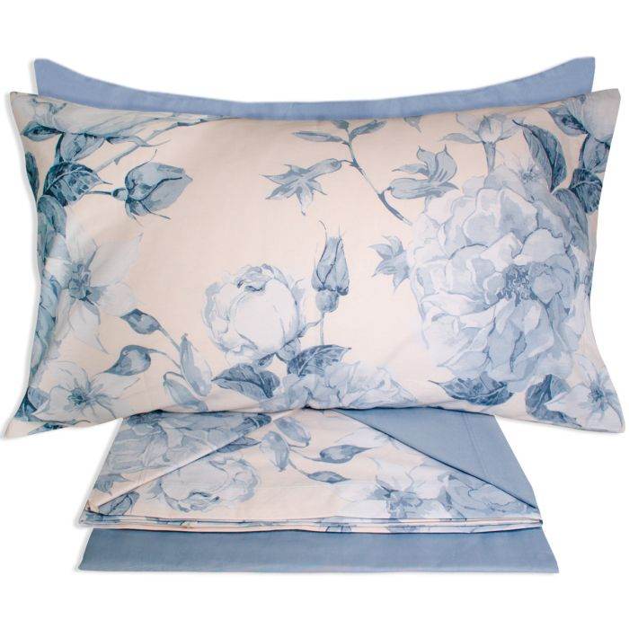 Lenzuola Stampato Biancheria Valencia Cpl Maestri Cotonieri - evabiancheria