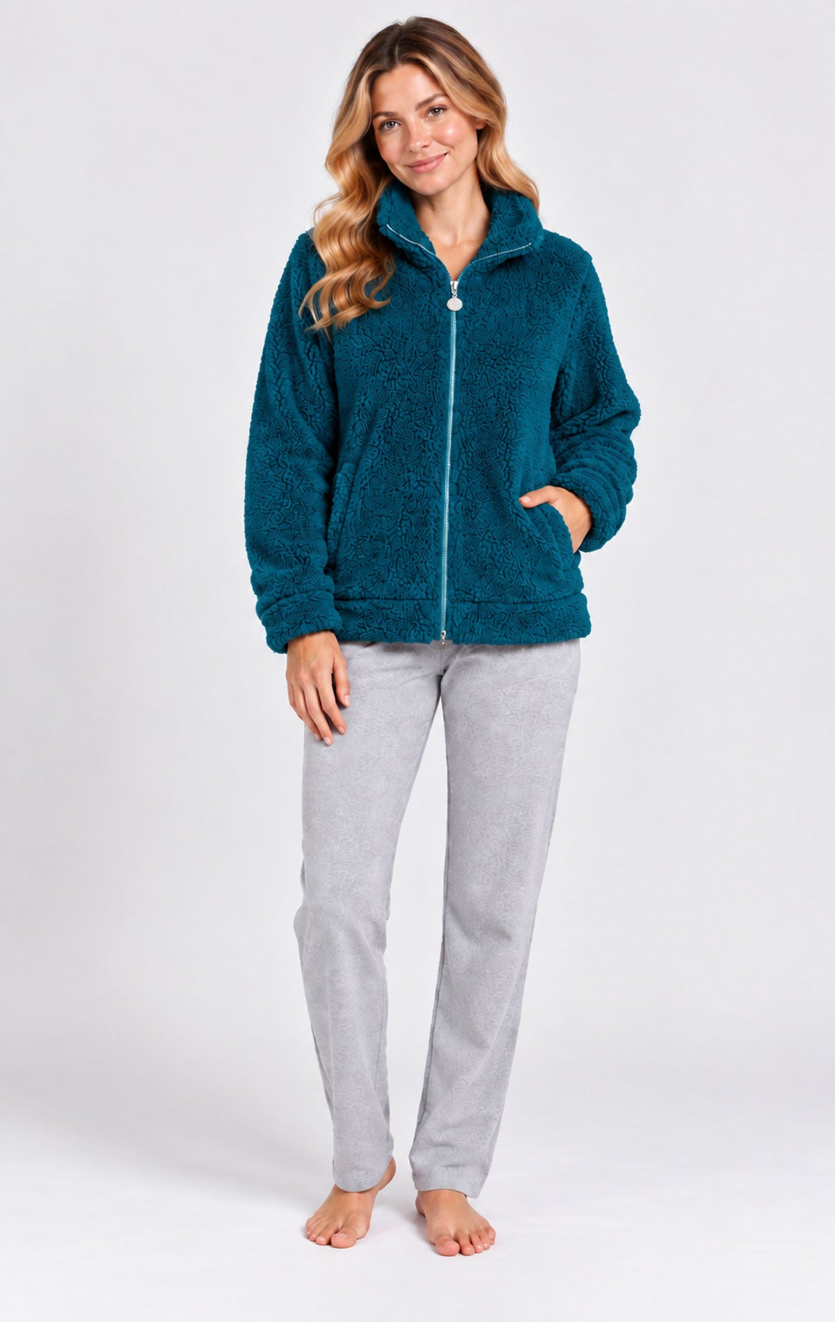 Vestaglia con zip Donna SY54 Verdissima
