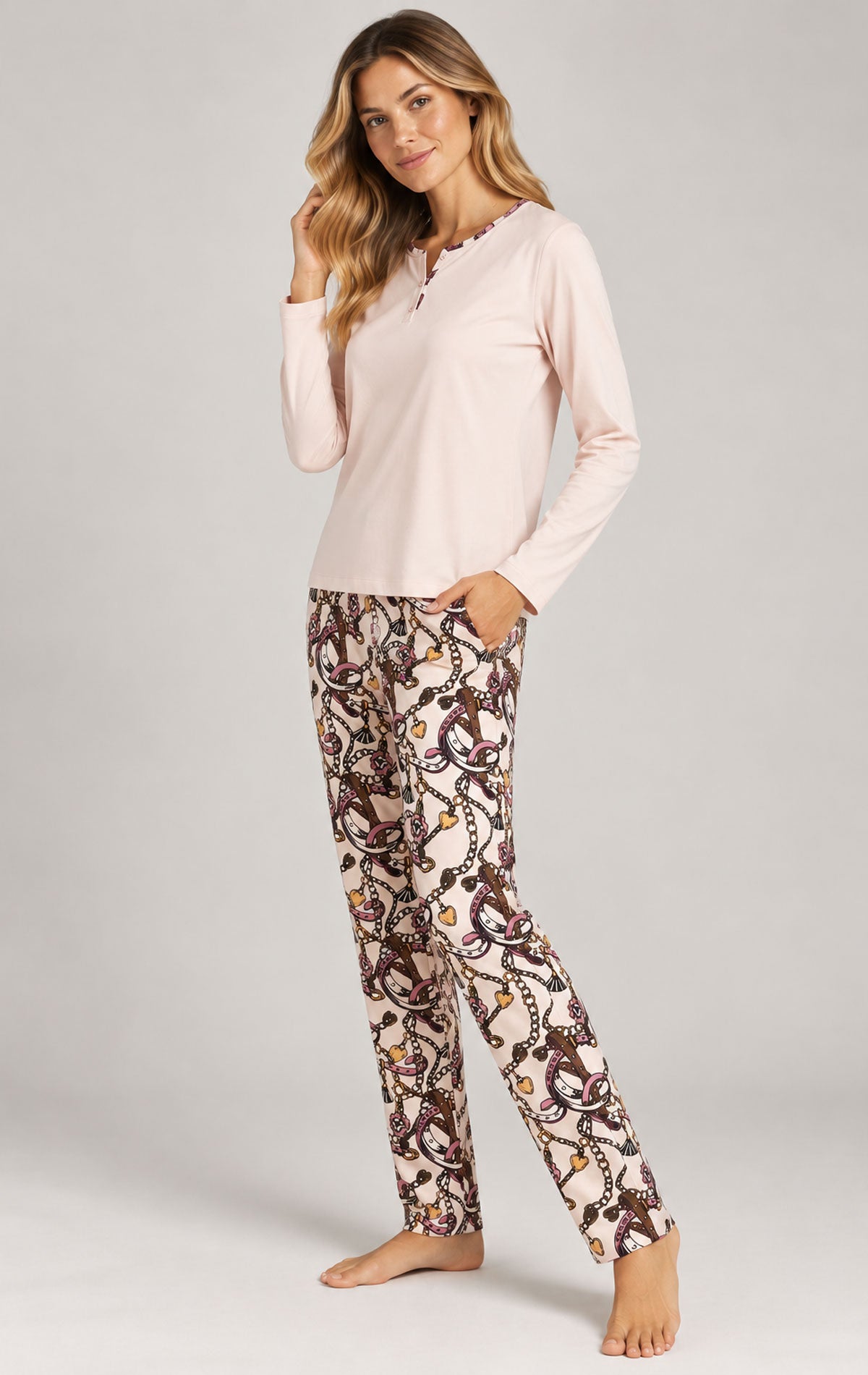 Pigiama Serafino Donna 6P86032 MaryHome