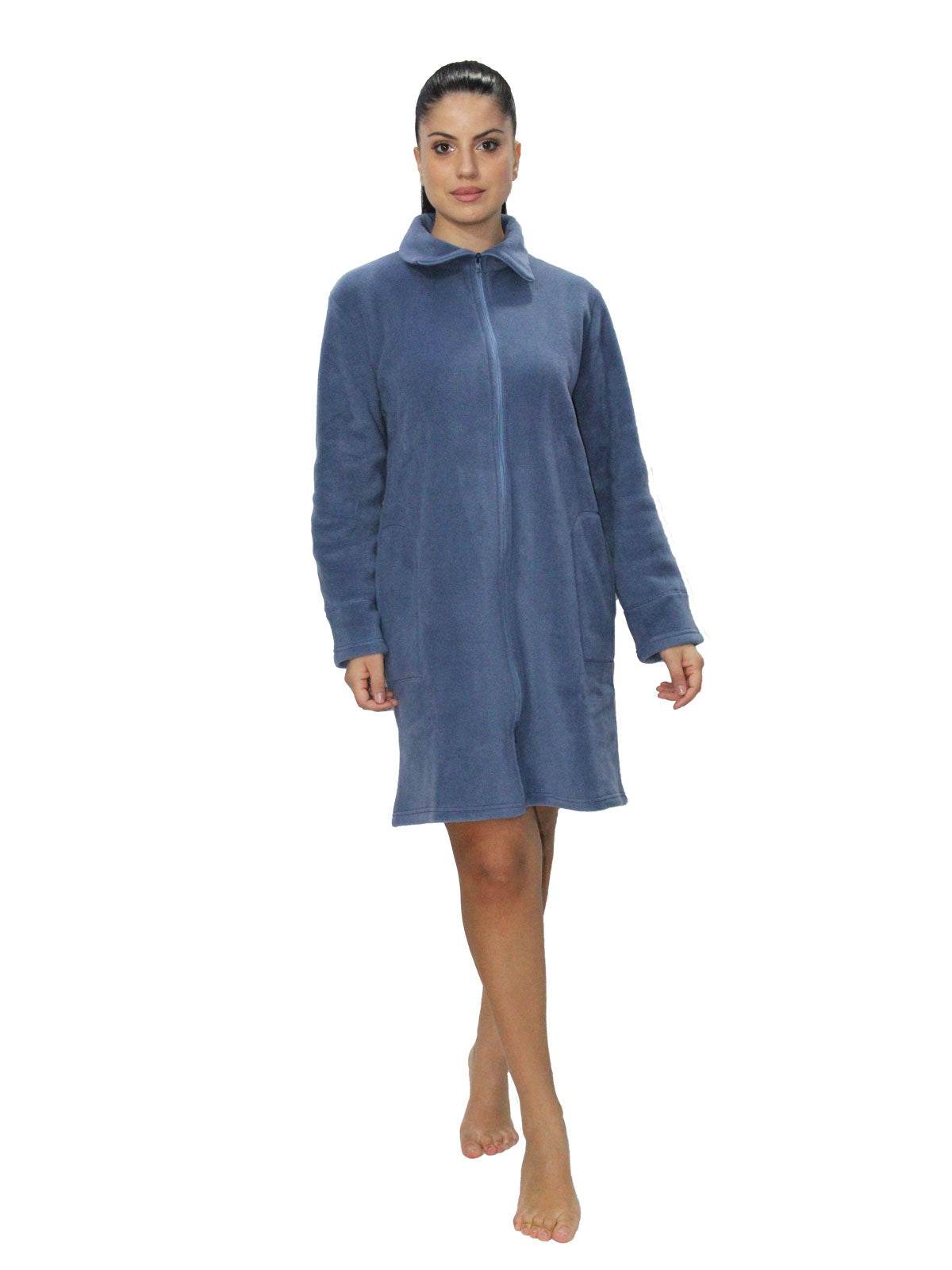 Vestaglia con zip Donna I2562 Fida - evabiancheria