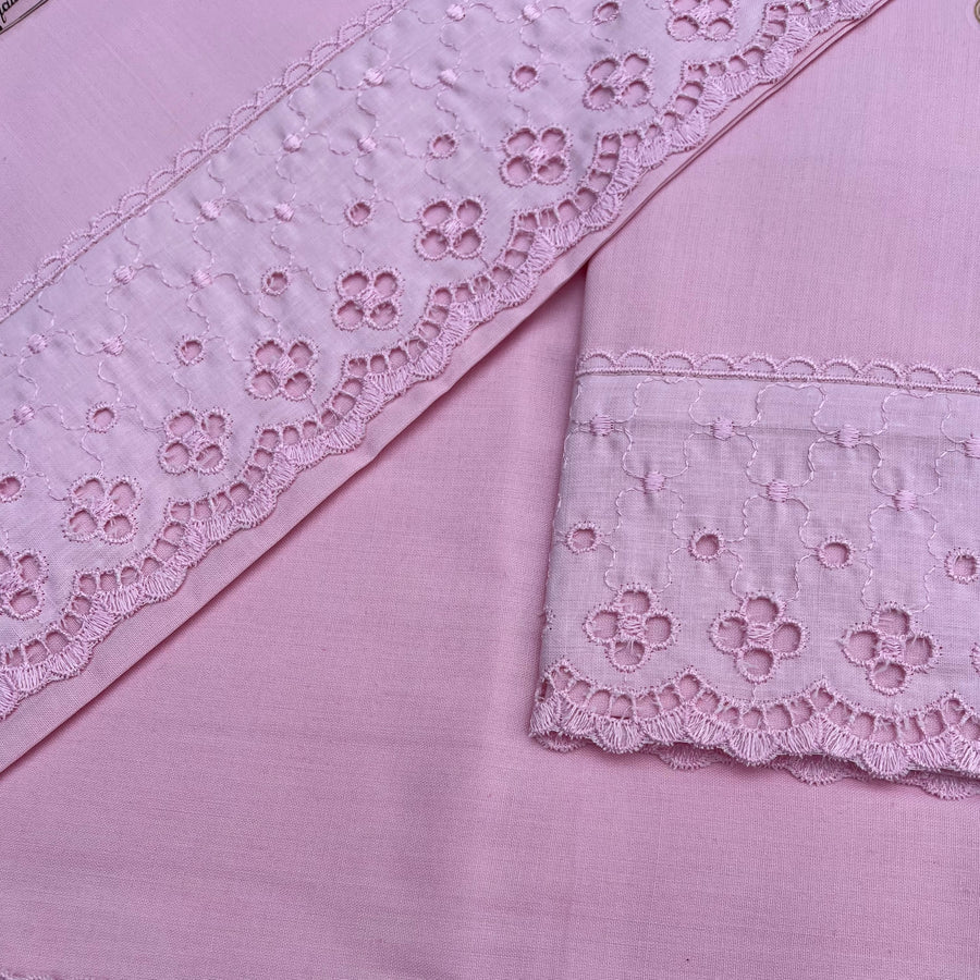 Lenzuola balza con pizzo Biancheria Aurora cpl Carezze
