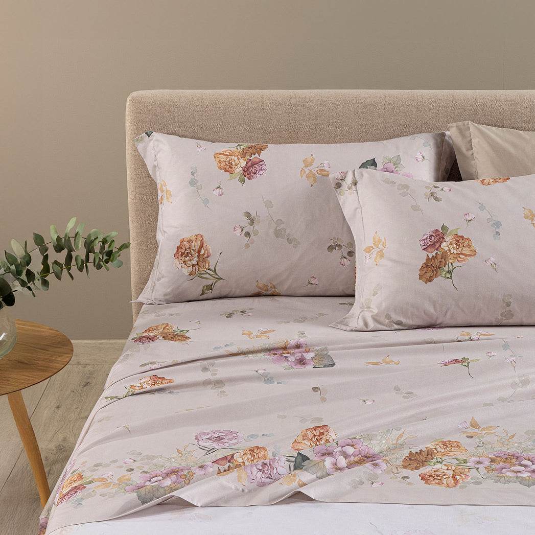 Lenzuola Stampato Biancheria Ikebana Cpl Caleffi - evabiancheria