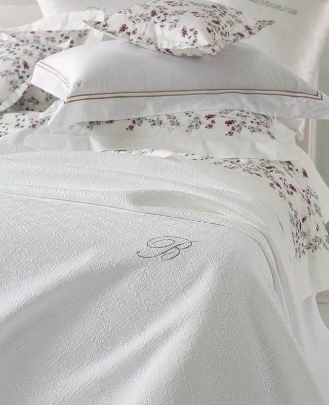 Copriletto Tinta Unita Biancheria Delfina Cprt Blumarine Home - evabiancheria