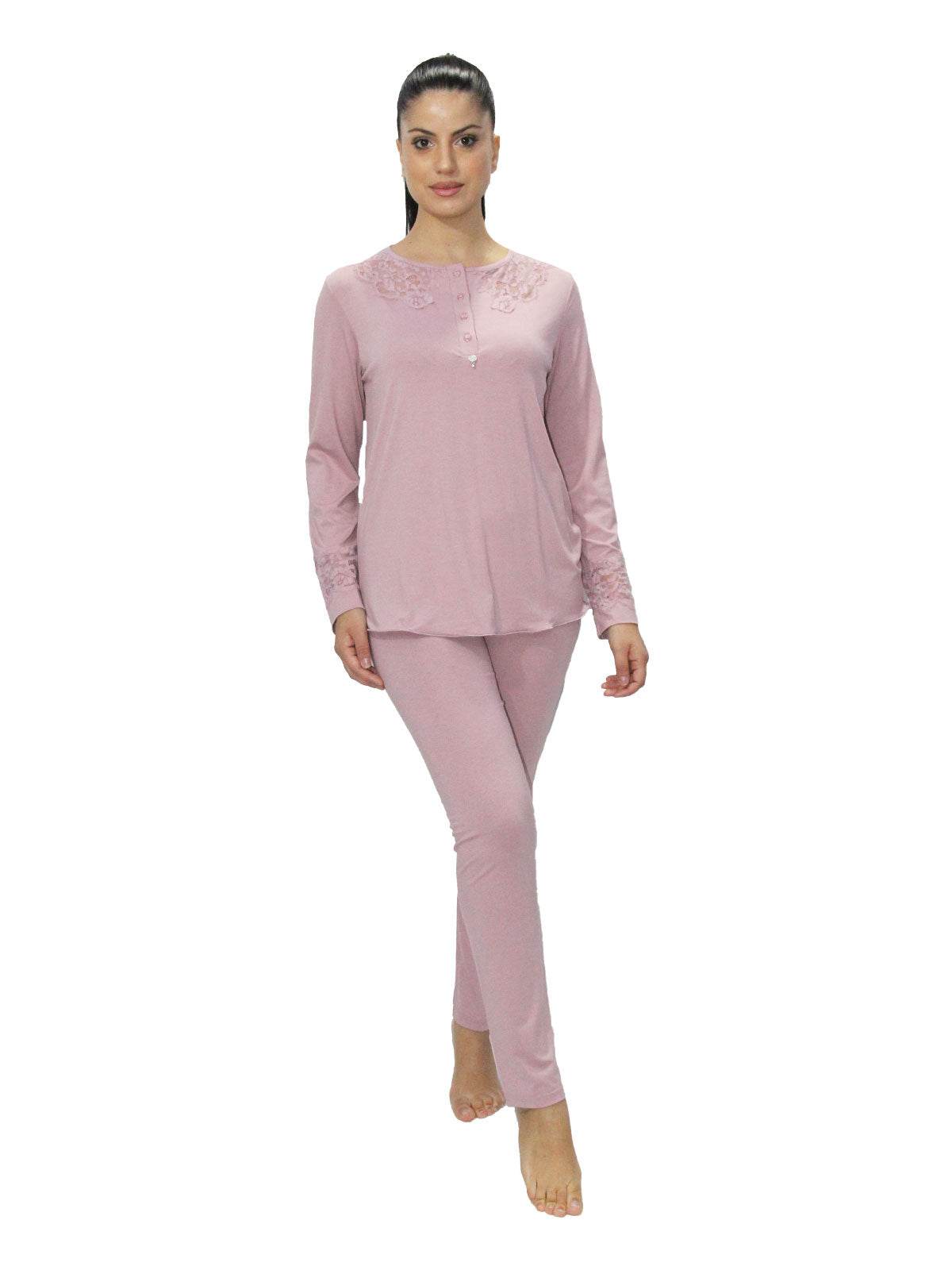 Pigiama Serafino Donna D2713 Amadine - evabiancheria