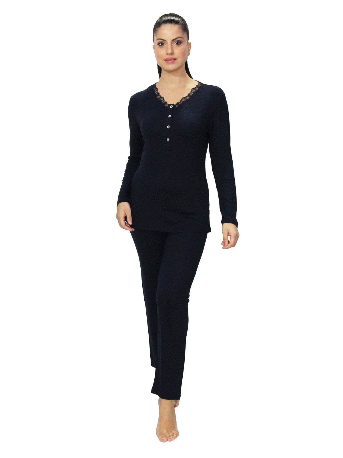 Pigiama Serafino Donna Rina 3 Julie - evabiancheria
