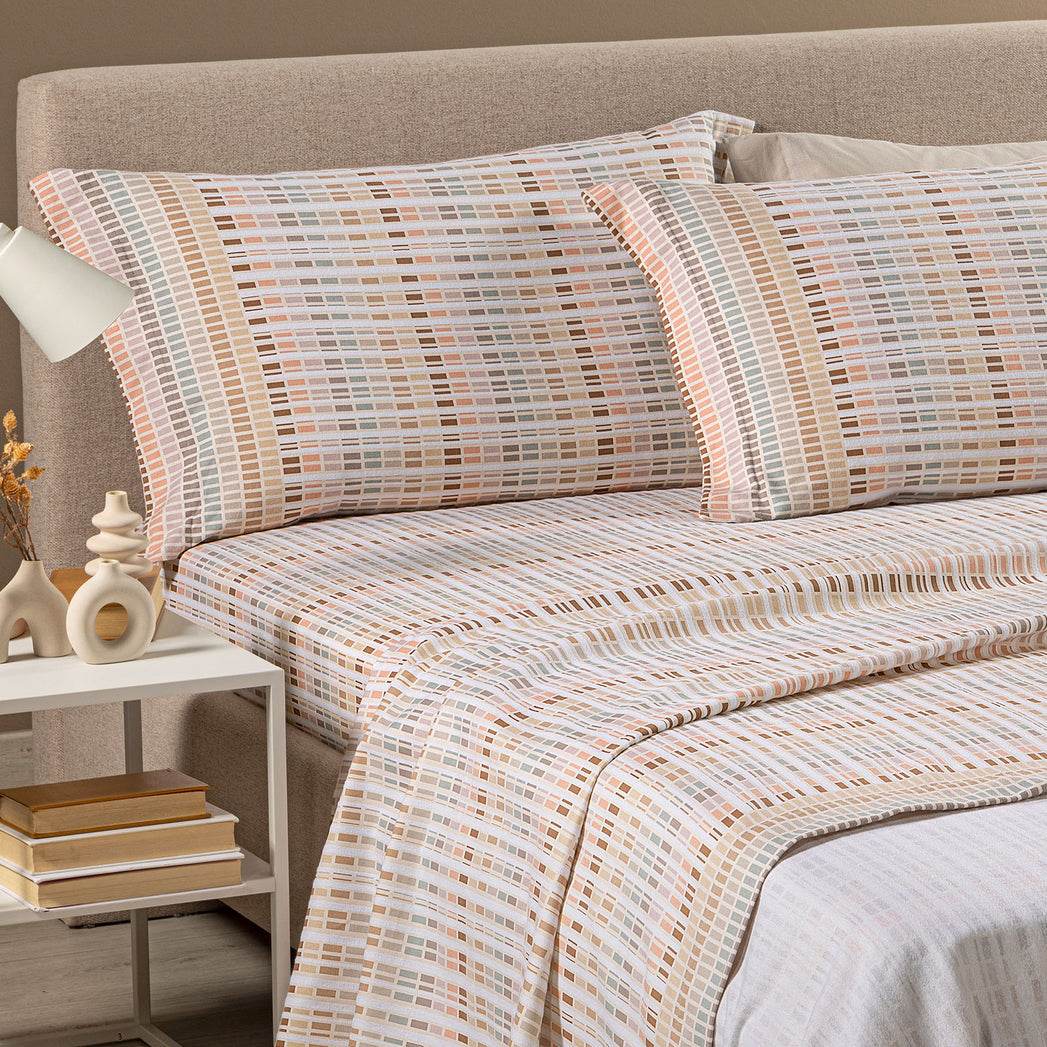 Lenzuola Tinta Unita Biancheria Norvegia cpl flan Caleffi - evabiancheria