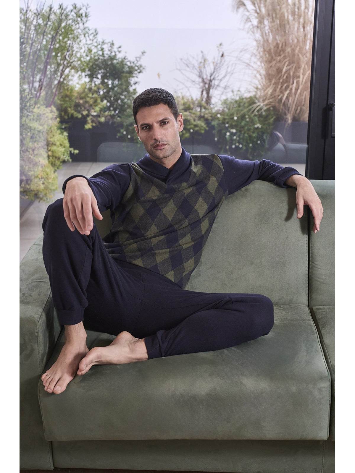 Pigiama collo a scialle Uomo Ghemme Jal252 Julipet - evabiancheria