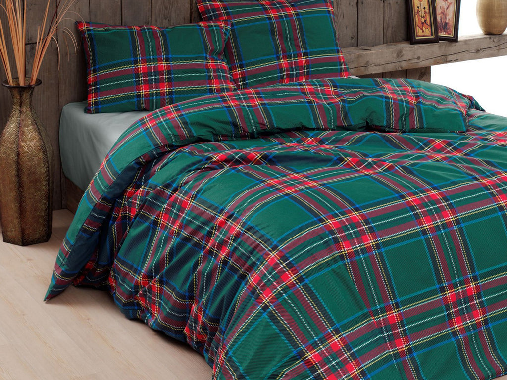 Copripiumino parure natalizio Biancheria Infinity Tartan Daunex