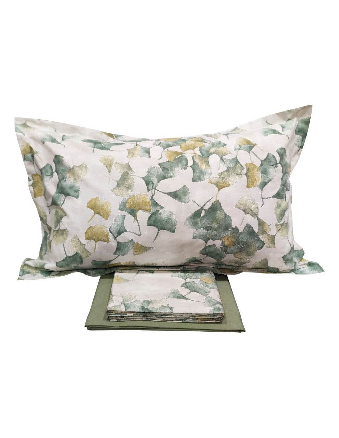Lenzuola Stampato Biancheria Ginko Cpl Flanella Fazzini - evabiancheria