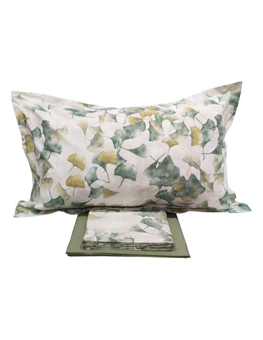 Lenzuola Stampato Biancheria Ginko Cpl Flanella Fazzini - evabiancheria