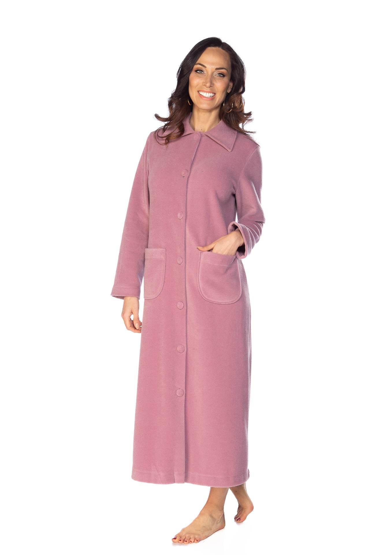 Vestaglia Abbottonata Donna I24812 7L Prima Rosa - evabiancheria