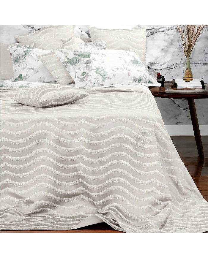 Copriletto jacquard Biancheria Jasmine Cprt Blumarine Home - evabiancheria