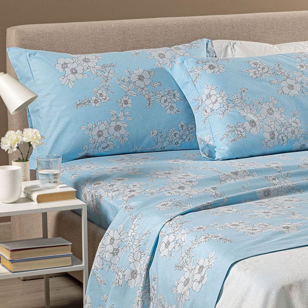 Lenzuola Tinta Unita Biancheria Serenity Cpl flan Caleffi - evabiancheria