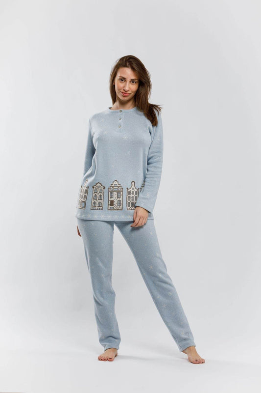 Pigiama Serafino Donna I2507 Fida - evabiancheria