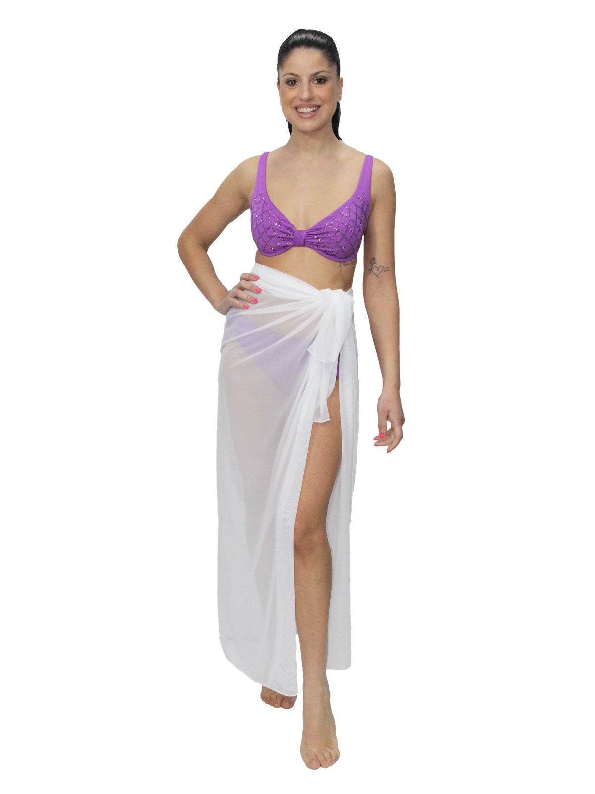 pareo Pareo foulard Donna H257 Huitre - evabiancheria