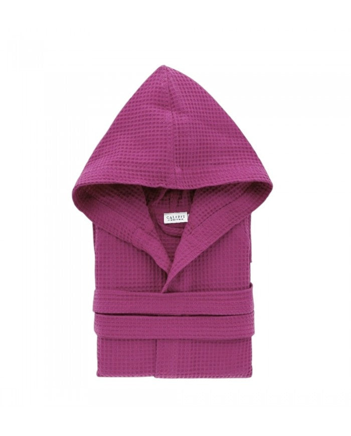 Hooded Bathrobe Linen Polo Acc Caleffi
