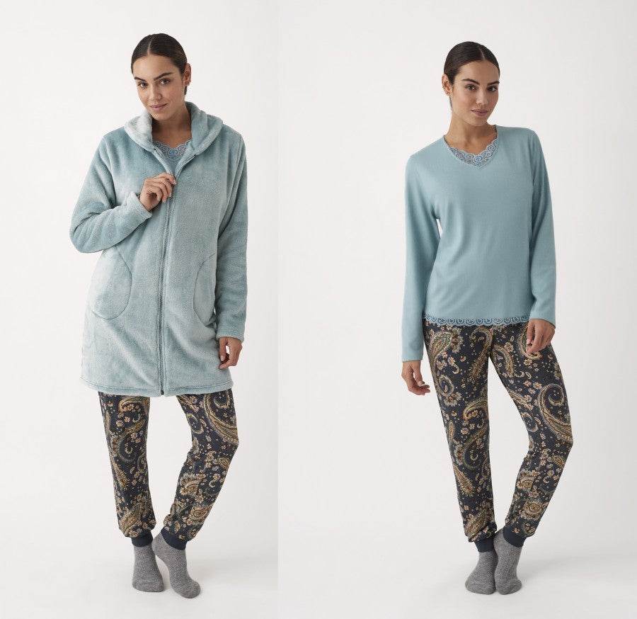 Completo pigiama Pigiama +Giacca Donna N19743 Promise - evabiancheria