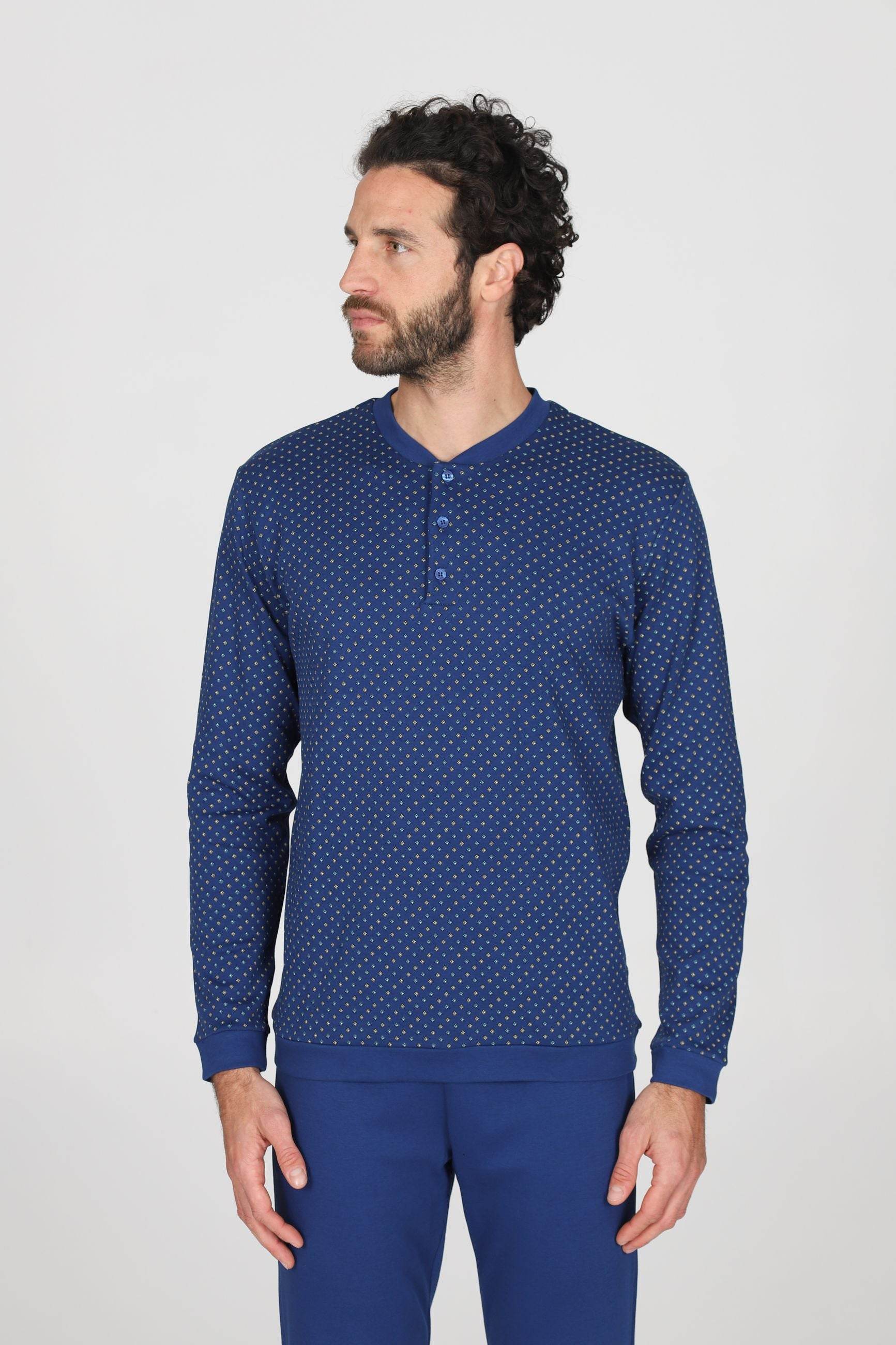 Pigiama Serafino Uomo Nogaredo JAL424 Julipet - evabiancheria